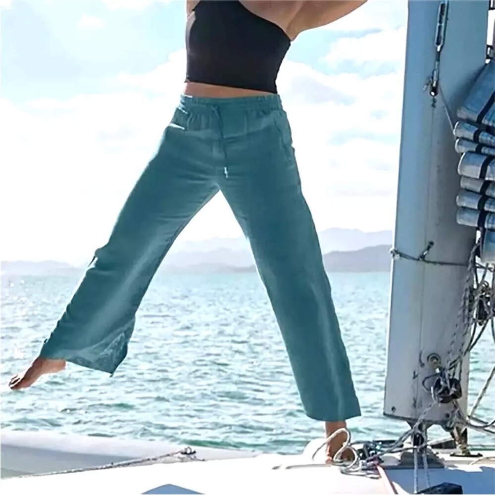 Athleta Teal Wide Leg Pants